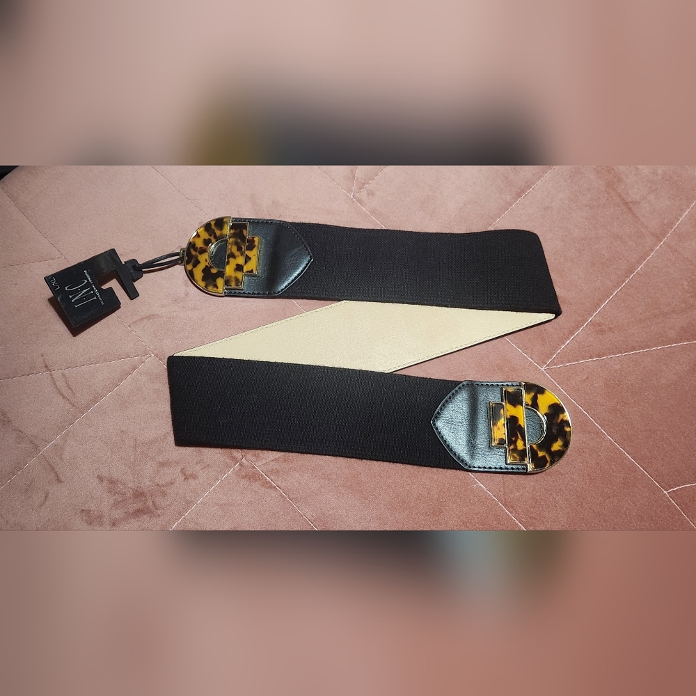 INC International Concepts Tortoise Shell Stretch Belt L/XL